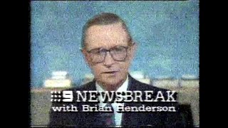 National Nine News Sydney  530pm Newsbreak September 1987 [upl. by Madian778]