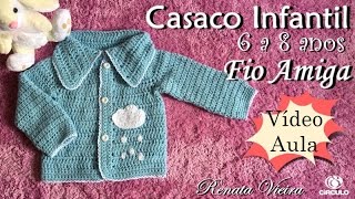 Casaco de croche infantil [upl. by Aenit]