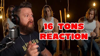 Reaction to SIXTEEN TONS  Geoff Castellucci  Low Bass Singer Cover  Metal Guy Reacts [upl. by Zurn]