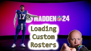 Madden NFL 24 ● How To Load Custom Rosters [upl. by Lemahs]