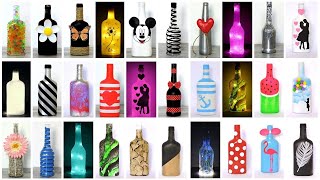 39 Creative Ideas with Glass Bottles  DIY decorative bottles [upl. by Earised]