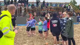 ￼ Åhus Beach handboll gruppspel och final spel [upl. by Ignaz]