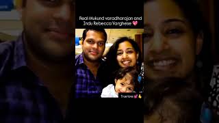 Real pair❣️💓 Mukund Varadharajan and Indhu Rebecca Varghese❤💞 [upl. by Rhtaeh584]