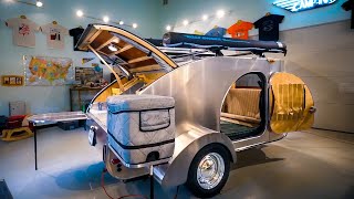 560 Raindrop Teardrop Trailer Jerrys Happy Downsizing Story Full Tour [upl. by Furmark]