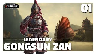 Declaring War on All of China and Sailing to Yizhou on Turn 1  Gongsun Zan Legendary Lets Play E01 [upl. by Namyac]