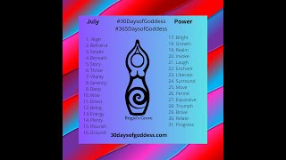 30DaysofGoddess July Practice Update Power [upl. by Nanreh]