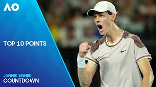 Jannik Sinner Top 10 Points  Australian Open 2024 [upl. by Nelehyram]