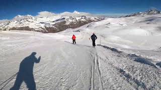 Skiing down the Gornergrat railway in Zermatt CH  winter 202223 [upl. by Attenna]