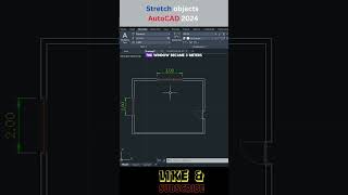 Stretch objects AutoCAD 2024 Tutorials autodesk autocad design autocad2024 [upl. by Deery915]