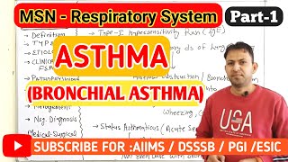 Asthma bronchial asthma symptoms causes pathophysiology amp treatment  medical surgical nursing [upl. by Wystand]