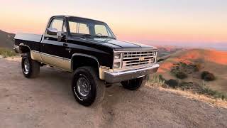 1985 Chevy K10 Silverado WALKAROUND [upl. by Anaele487]