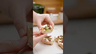 Buratta Toast  Creamy Italian Cheese Open Sandwich [upl. by Eelrihs493]