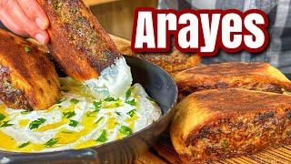 Arayes  mit Hackfleisch gefülltes PitaBrot  Westmünsterland BBQ [upl. by Firooc783]