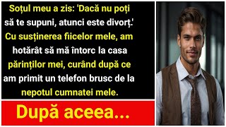 Soțul meu a spus quotDacă nu poți să mă ascultești atunci este divorțulquot Câteva zile mai târziu [upl. by Levenson]