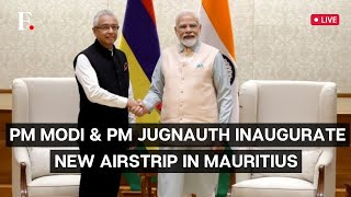 LIVE Indias PM Modi amp PM Jugnauth of Mauritius Jointly Unveil Airstrip amp Jetty at Agalega Island [upl. by Yelnahs72]