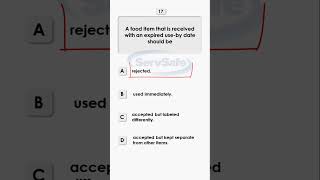 ServSafe Manager Practice Test 2024 Part 1 Questions 17 shorts [upl. by Tiny]