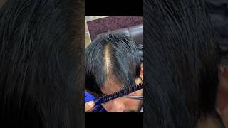 ASMR BARBER 😱Long Silky Hair Spiky Haircut with Scissors Barbero salon❤️shortsvideo reels yt [upl. by Tabina936]