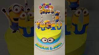 Minnions Cake Design Theme  Cute Despicable Me Birthday Idea cake shorts youtubeshorts [upl. by Letnahc664]