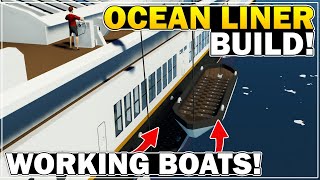 Working Lifeboats amp Davits  Ocean Liner Build  Part 17 [upl. by Euqcaj216]