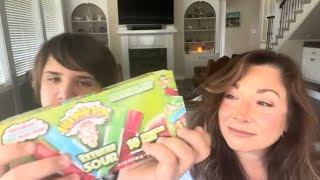 Warheads Sour Freezer Pop Challege [upl. by Annoyk320]