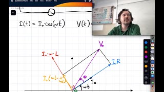 PHYS 102  Lecture 36 AC circuits Phasor diagrams [upl. by Nosae]