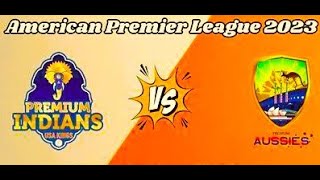 Premium Indians vs Premium Aussies INDN vs AUSS Live Score American Premier League  Live Cricket [upl. by Wilsey]