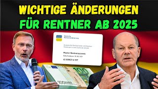 ⚡️Deutsche Renten 👉 Wichtige Neuerungen für Rentner Was sich 2025 ändert [upl. by Nosreffej60]