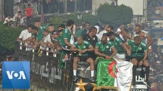 Algeria Crowds Celebrate AFCON Victory [upl. by Aryajay]