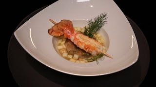 Tartare de langoustine jus de pommes langoustine micuite par Xavier Mathieu DPDC [upl. by Sigfrid737]