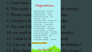 Prepositions for kids  Prepositions worksheet  Grade 1 prepositions prepositions worksheets [upl. by Greenwell]