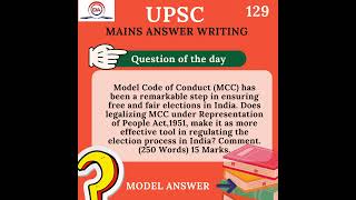 UPSC MAINS ANSWER WRITING PRACTICE ekamiasacademyofficial [upl. by Enimassej]