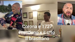 Fabrizio Corona chiama il brasiliano 1727 gli dice di lasciarlo perdere e prende a calci il libro [upl. by Iover882]