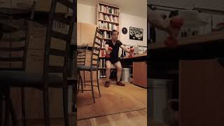 36 deepitydeep knee bends with 4kg dumbbells at 68 [upl. by Lyontine]