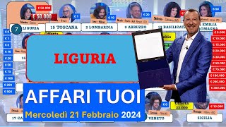 Affari tuoi mercoledì 21 febbraio 2024 con la Liguria I pacchi aperti in ordine [upl. by Sternick696]