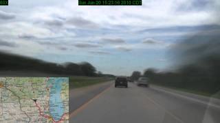 2010 Road Trip Timelapse 12  20100620  Lansing MI to Saint Paul MN [upl. by Atnoved]