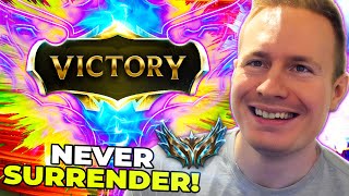 Proof that every game is winnable NEVER SURRENDER  Fill To Challenger [upl. by Grevera]