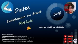 DICTÉE 1  Entraînement et méthode pour le BREVET DNB 3e [upl. by Ranique]