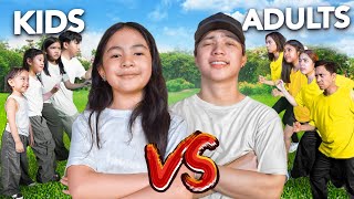 KIDS VS ADULTS Challenge With Kuya Jhong amp Sarina  Ranz and Niana [upl. by Vola]