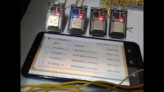 Duino coin by esp32 4 unit 120KHS [upl. by Margaretta304]