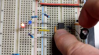 Monostable Mode 555 timer demonstration circuit [upl. by Haridan]