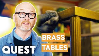 Drew Makes A BIG Profit On A Set Of Vintage Brass Tables  Salvage Hunters [upl. by Annawik664]