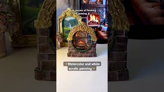 How to paint a fireplace fire  Watercolor and white acrylic painting  easy painting techniques [upl. by Atisusej]