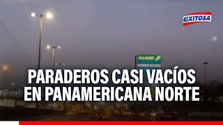 🔴🔵Paraderos lucen casi vacíos en la Panamericana Norte [upl. by Newcomer399]