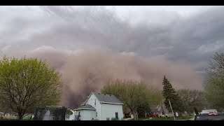 Hartford South Dakota Derecho Haboob Straightlined Winds Tornado Warning 5122022 [upl. by Chiarra]