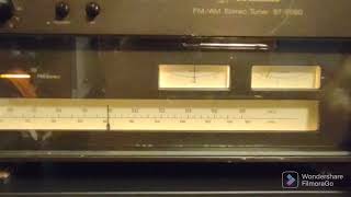 Technics ST8080 Tuner  Tuning thru FM band [upl. by Ardnasirk]