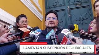 LAMENTAN SUSPENCION DE JUDICIALES [upl. by Nylassej]