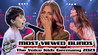 TOP 5  MOST VIEWED Blind Auditions of 2023 Germany  The Voice Kids [upl. by Ecyned]