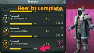 PERSEVERANCE ACHIEVEMENT LOG IN CONSECUTIVELY FOR 60 DAYS HOW TO COMPLETE PUBG MOBILE ACHIEVEMENT [upl. by Idolah488]