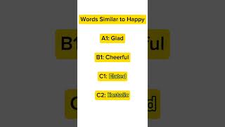 IELTS OR ADVANCE ADJECTIVES synonym of happy [upl. by Sheilah]