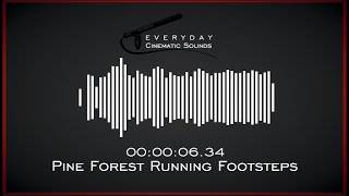 Footsteps Running in Pine Forest  HQ Sound Effects [upl. by Nahshunn173]